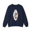 Floral Ghost Halloween Shirt Cute Spooky Fall Adult Sweatshirt S-5XL