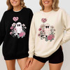 Cute Ghost Coffee Halloween Shirt Spooky Season Adult Sweatshirt S-5XL