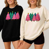 Cozy Christmas Crewneck Holiday Tree Sweatshirt Sweatshirt S-5XL