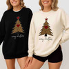 Christmas Tree Leopard Cozy Holiday Festive Sweatshirt S-5XL