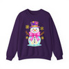 Snowman Womens Christmas Holiday Crewneck Sweatshirt S-5XL