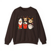Christmas Coffee Lover Holiday Crewneck Sweatshirt S-5XL