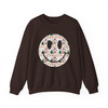 Smiley Holiday Christmas Winter Crewneck Sweatshirt S-5XL