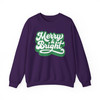 Festive Merry and Bright Christmas Crewneck Sweatshirt S-5XL
