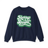 Festive Merry and Bright Christmas Crewneck Sweatshirt S-5XL