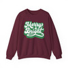 Festive Merry and Bright Christmas Crewneck Sweatshirt S-5XL