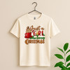 Just A Girl Who Loves Christmas Holiday Shirt T-shirt S-5XL