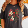 Festive Coquette Holiday Snowman Reindeer Winter Shirt T-shirt S-5XL