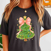 Coquette Christmas Tree Bow Festive Holiday Crewneck Shirt T-shirt S-5XL
