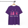 Pink Minimalist Christmas Tree Cozy Holiday T-shirt S-5XL