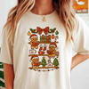Gingerbread Holiday Reading Cozy Book Lover T-shirt S-5XL