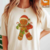 Gingerbread Holiday Cute Retro Christmas Baking T-shirt S-5XL