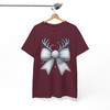 Leopard Rhinestone Christmas Bow Coquette Holiday Shirt T-shirt S-5XL