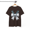 Leopard Rhinestone Christmas Bow Coquette Holiday Shirt T-shirt S-5XL
