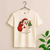 Santa Ghost Holiday Vibes Spooky T-shirt S-5XL