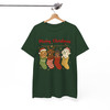 Basset Hound Christmas Santa Hat Funny T-shirt S-5XL