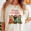 Meowy Christmas Cats Cute Kittens Holiday T-shirt S-5XL