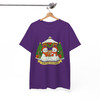 Patchwork Ghost Floral Xmas Lights Santa Hat Cute Holiday T-shirt S-5XL