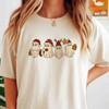 Retro Santa Ghost Cute Xmas Holiday T-shirt S-5XL