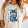 Denim Coquette Cottagecore Snowman Snowflake Retro T-shirt S-5XL