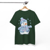 Cute Patchwork Snowman Girly Pink Winter T-shirt S-5XL