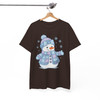Cute Patchwork Snowman Girly Pink Winter T-shirt S-5XL