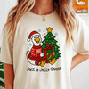 Jolly Christmas Goose Funny Cozy Santa Goose T-shirt S-5XL