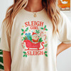 Sleigh Girl Sleigh Retro Christmas Positive Holiday T-shirt S-5XL