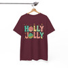 Holly Jolly Christmas Retro Preppy Holiday T-shirt S-5XL