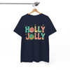 Holly Jolly Christmas Retro Preppy Holiday T-shirt S-5XL
