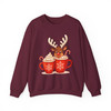 Festive Reindeer Coffee Holiday Family Sweatshirt S-5XL