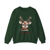 Festive Reindeer Holiday Cozy Winter Crewneck Sweatshirt S-5XL