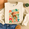 Cozy Holiday Reindeer Winter Christmas Crewneck Sweatshirt S-5XL