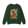 Cozy Holiday Reindeer Winter Christmas Crewneck Sweatshirt S-5XL