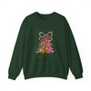 Colorful Christmas Tree Cozy Winter Holiday Sweatshirt S-5XL