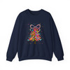 Colorful Christmas Tree Cozy Winter Holiday Sweatshirt S-5XL
