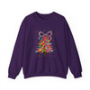 Colorful Christmas Tree Cozy Winter Holiday Sweatshirt S-5XL