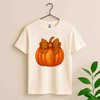 Pink Pumpkin Coquette Bow Faux Glitter Autumn T-shirt S-5XL