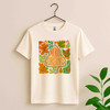 Boho Floral Retro Christmas Tree Gingerbread Girly Holiday T-shirt S-5XL