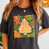 Boho Floral Retro Christmas Tree Gingerbread Girly Holiday T-shirt S-5XL