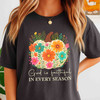 God is Faithful Floral Pumpkin Christian Fall T-shirt S-5XL