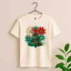 Colorful Boho Glitter Christmas Tree Floral T-shirt S-5XL