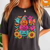 Preppy Neon Halloween Pumpkin Ghost Coquette Bow T-shirt S-5XL