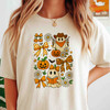 Vintage Halloween Ghost Coquette Floral Pumpkin Bow T-shirt S-5XL