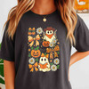 Vintage Halloween Ghost Coquette Floral Pumpkin Bow T-shirt S-5XL