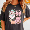 Adorable Halloween Cat Spooky Pumpkin Fall T-shirt S-5XL