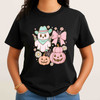 Adorable Halloween Cat Spooky Pumpkin Fall T-shirt S-5XL