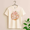 Pink Pumpkin Ghost Kawaii Halloween Floral T-shirt S-5XL
