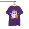 Cute Ghost with Flowers Candy Drink Summer Halloween T-shirt S-5XL