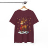 Colorful Christmas Disco Snowman Girly Holiday T-shirt S-5XL